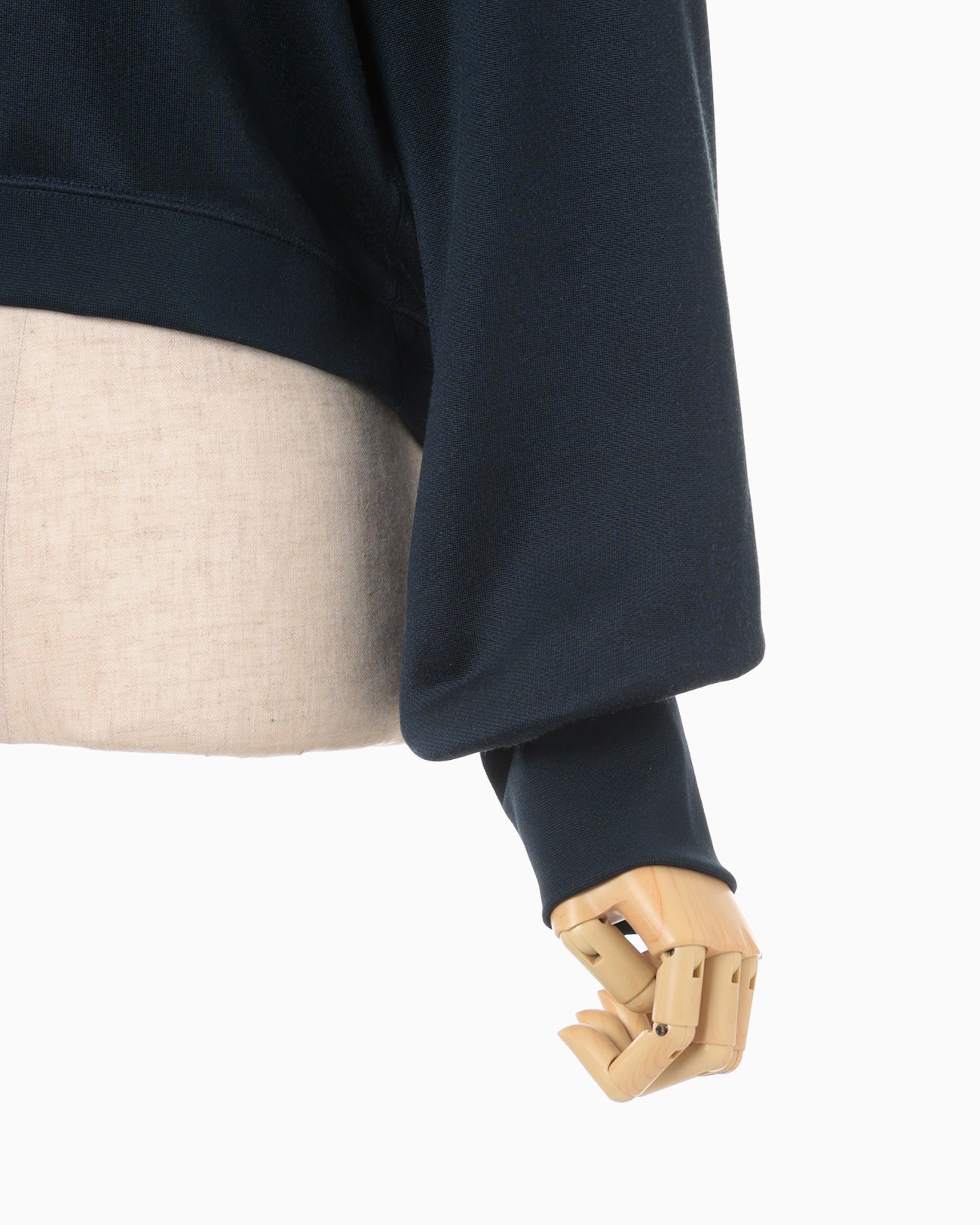 Cropped Relaxed Sweat Hoodie - navy