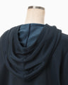 Cropped Relaxed Sweat Hoodie - navy