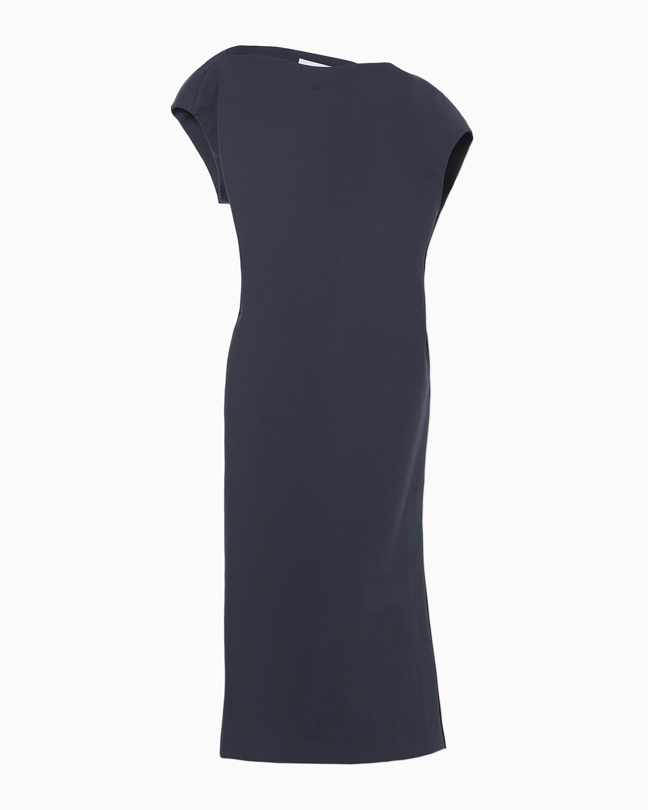 Double Jersey Asymmetric Dress - navy