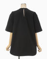 Double Jersey Over Sized Top - black