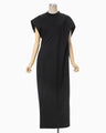 Cotton Jersey Asymmetric Dress - black