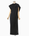 Cotton Jersey Asymmetric Dress - black