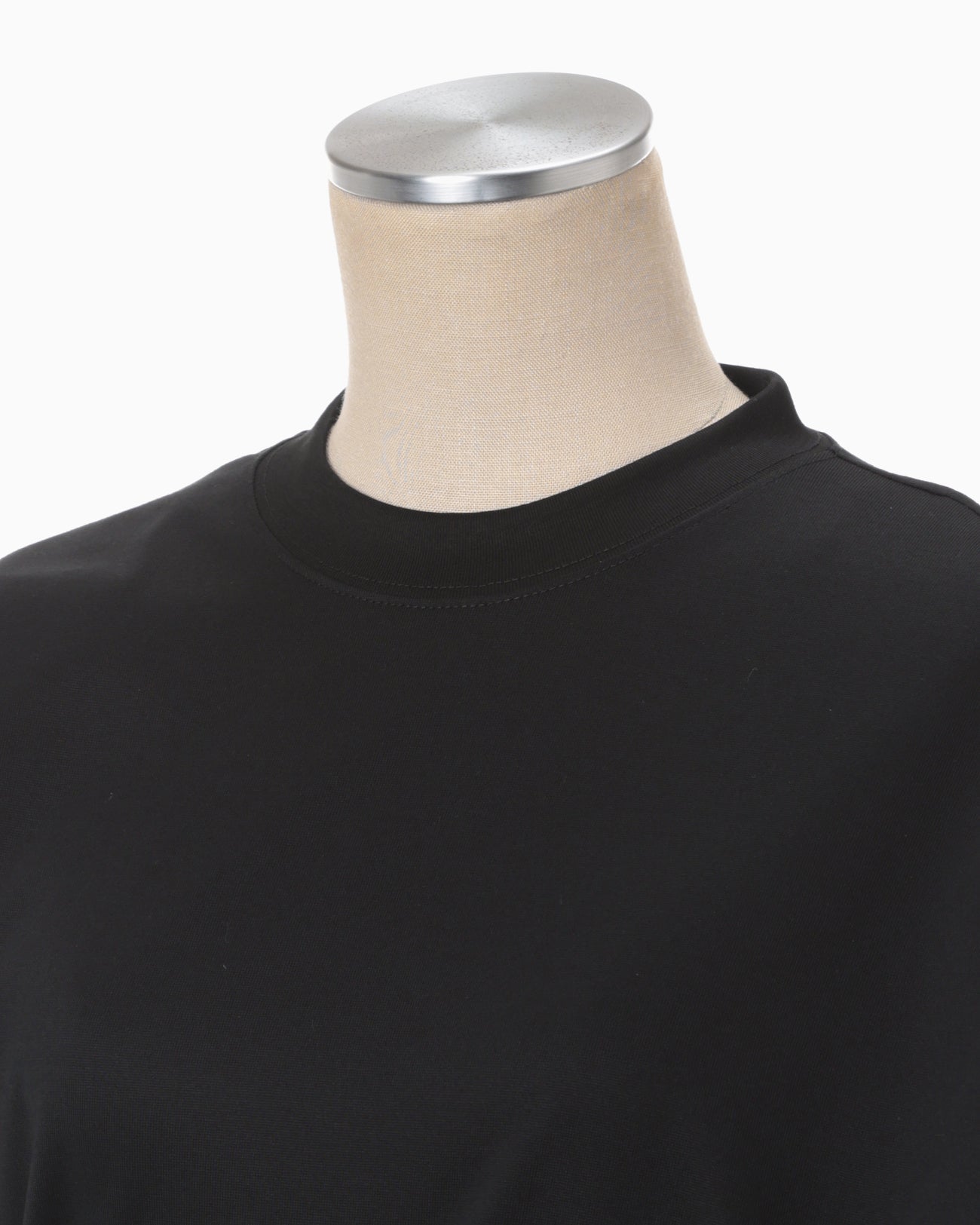Cotton Jersey Asymmetric Dress - black