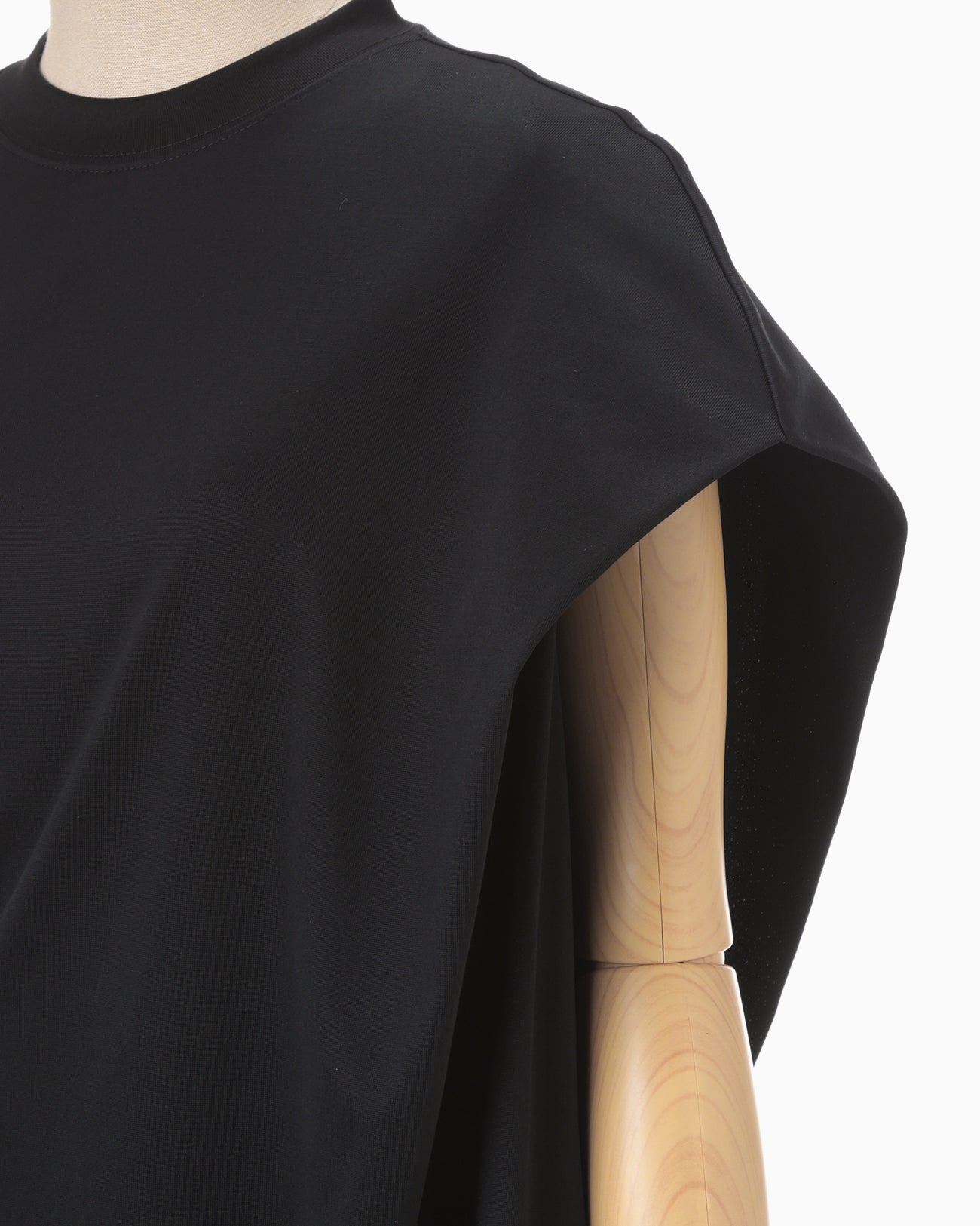 Cotton Jersey Asymmetric Dress - black