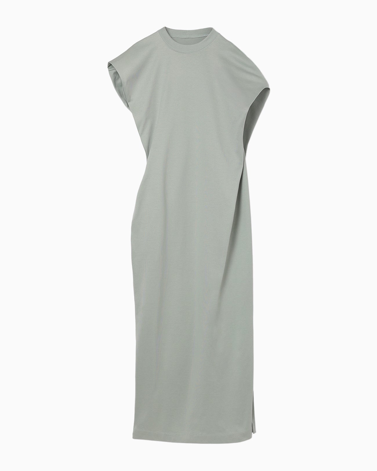 Cotton Jersey Asymmetric Dress - grey