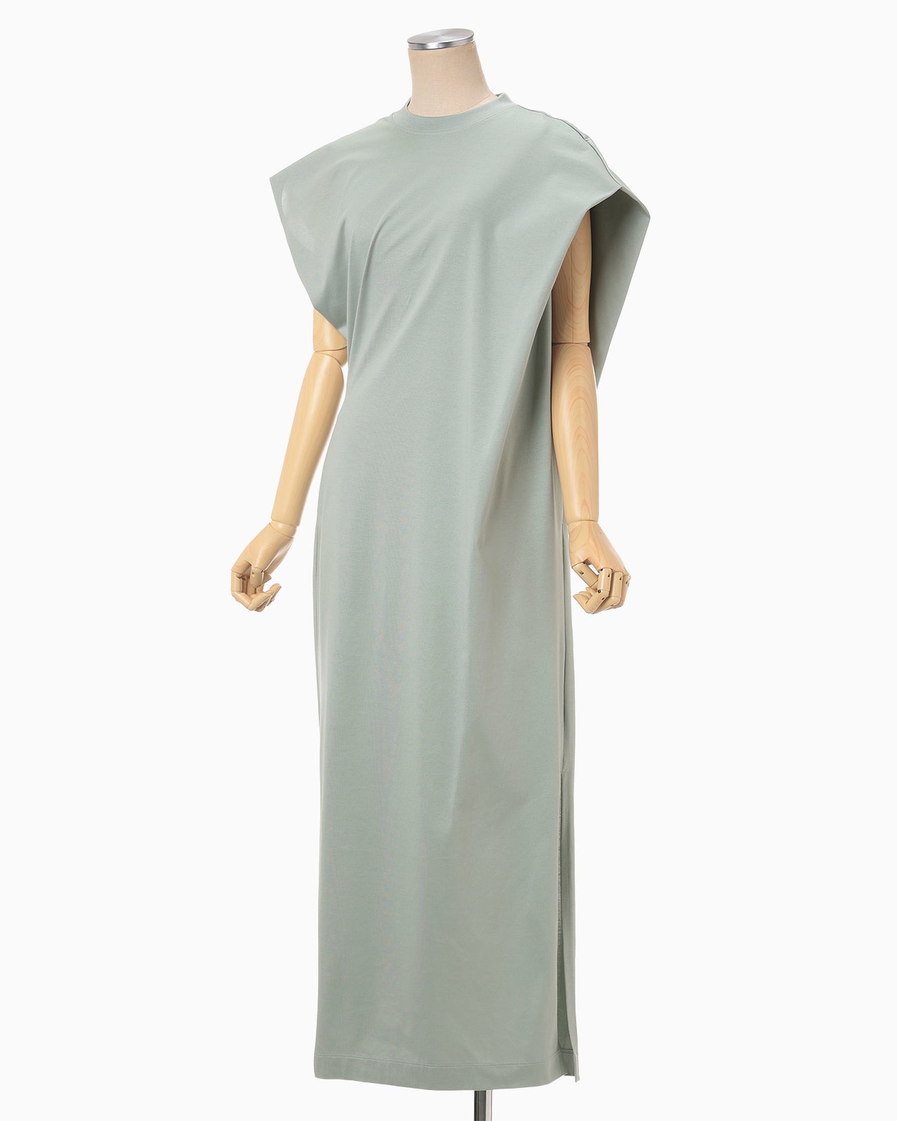 Cotton Jersey Asymmetric Dress - grey