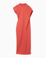 Cotton Jersey Asymmetric Dress - red