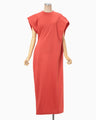 Cotton Jersey Asymmetric Dress - red