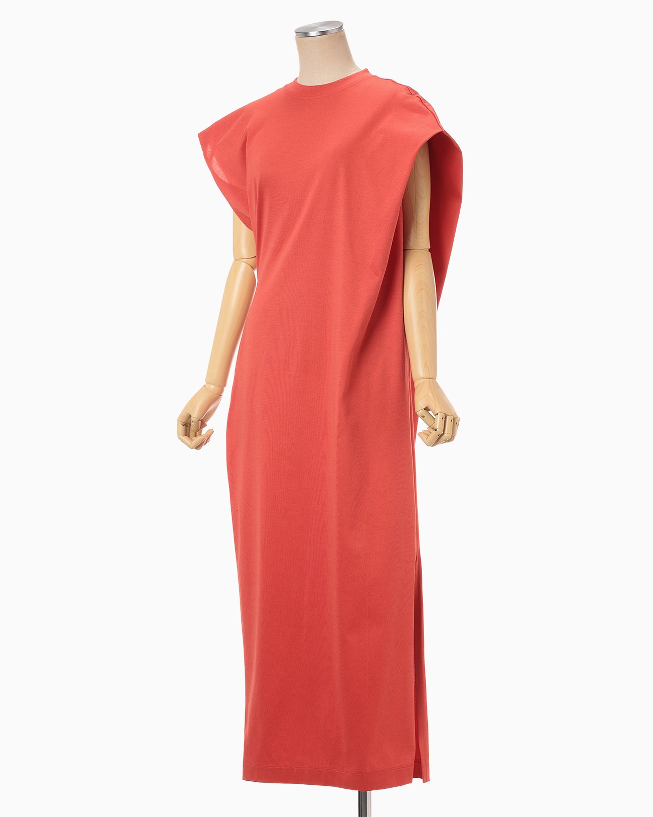 Cotton Jersey Asymmetric Dress - red