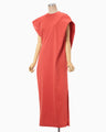 Cotton Jersey Asymmetric Dress - red