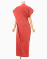Cotton Jersey Asymmetric Dress - red
