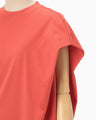 Cotton Jersey Asymmetric Dress - red