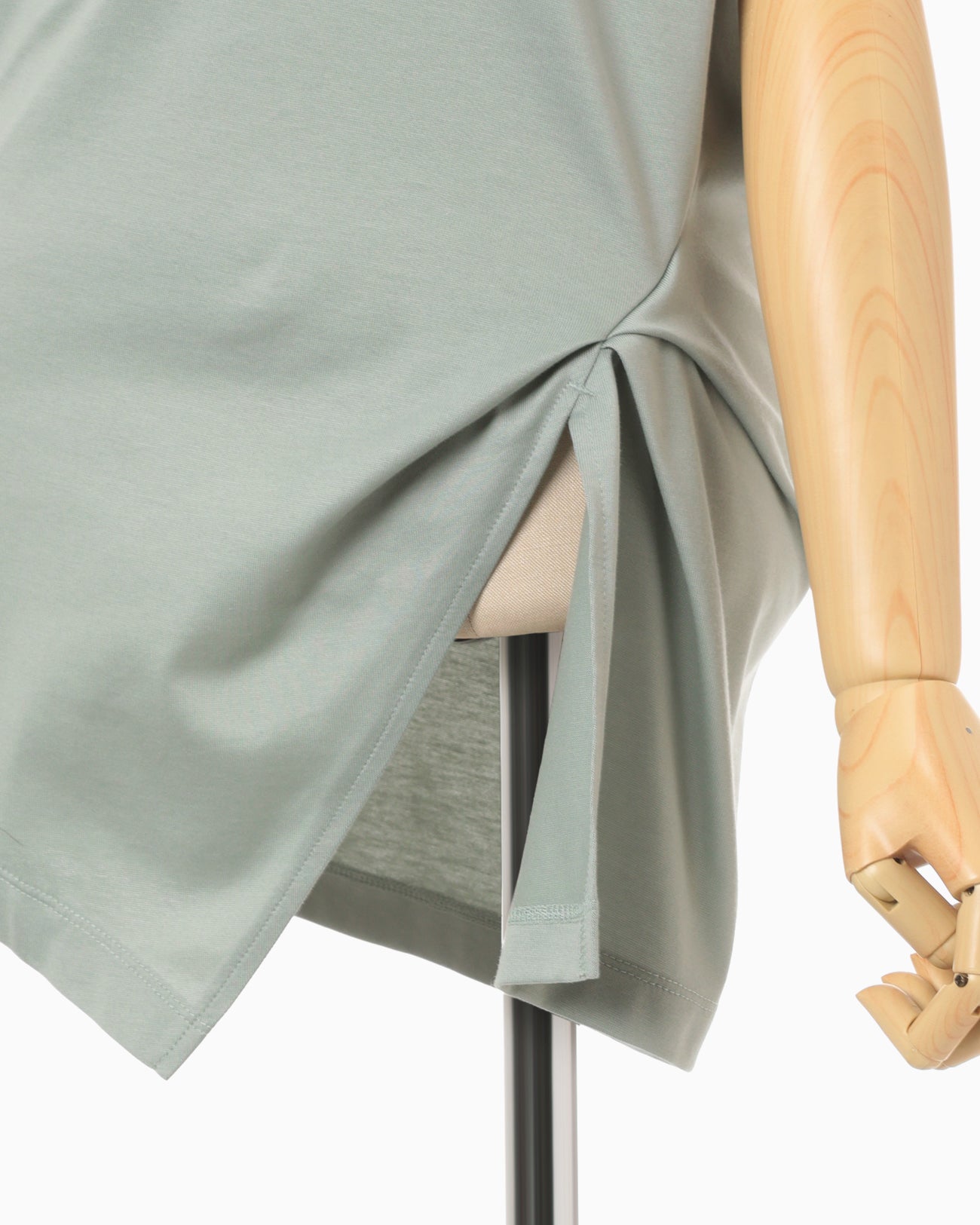 Cotton Jersey Asymmetric Sleeveless Top - grey