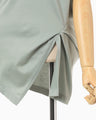 Cotton Jersey Asymmetric Sleeveless Top - grey