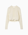 Lace Knitted Top - white