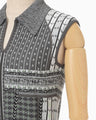 Geometric Pattern Knitted Dress - grey