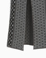 Geometric Pattern Knitted Dress - grey