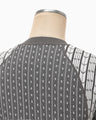 Geometric Pattern Knitted Top - grey