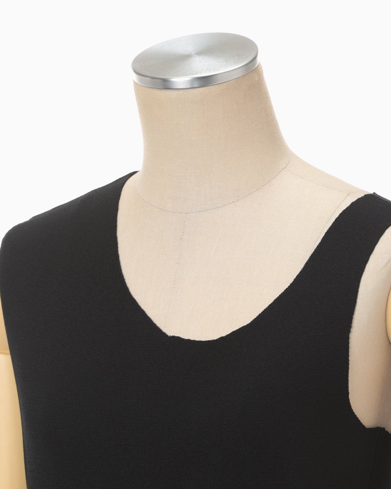 Asymmetric Neck Knitted Dress - black