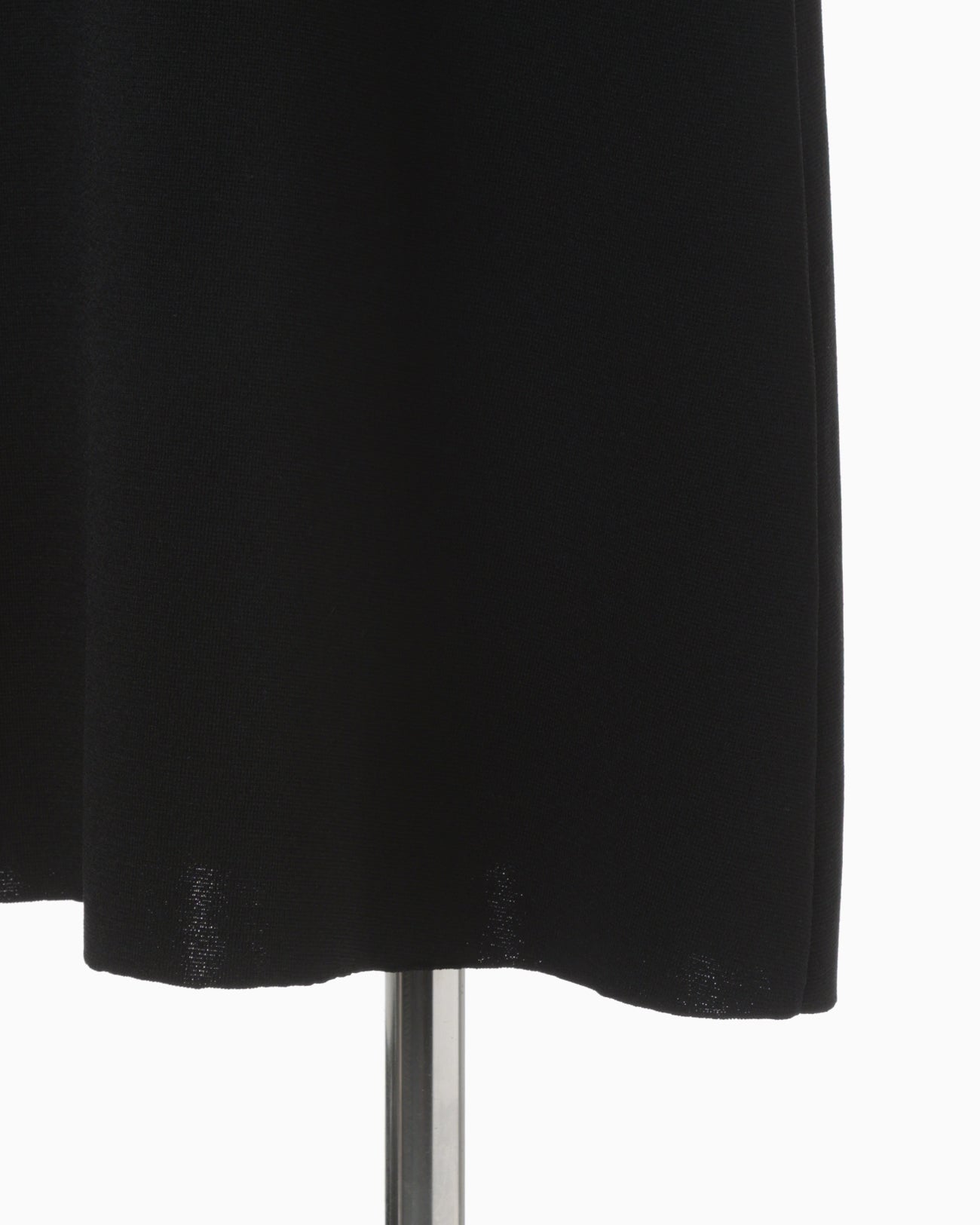 Asymmetric Neck Knitted Dress - black