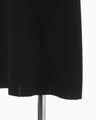 Asymmetric Neck Knitted Dress - black