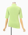 Asymmetric Neck Knitted Top - light green