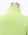 Asymmetric Neck Knitted Top - light green