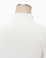 Asymmetric Neck Knitted Top - white