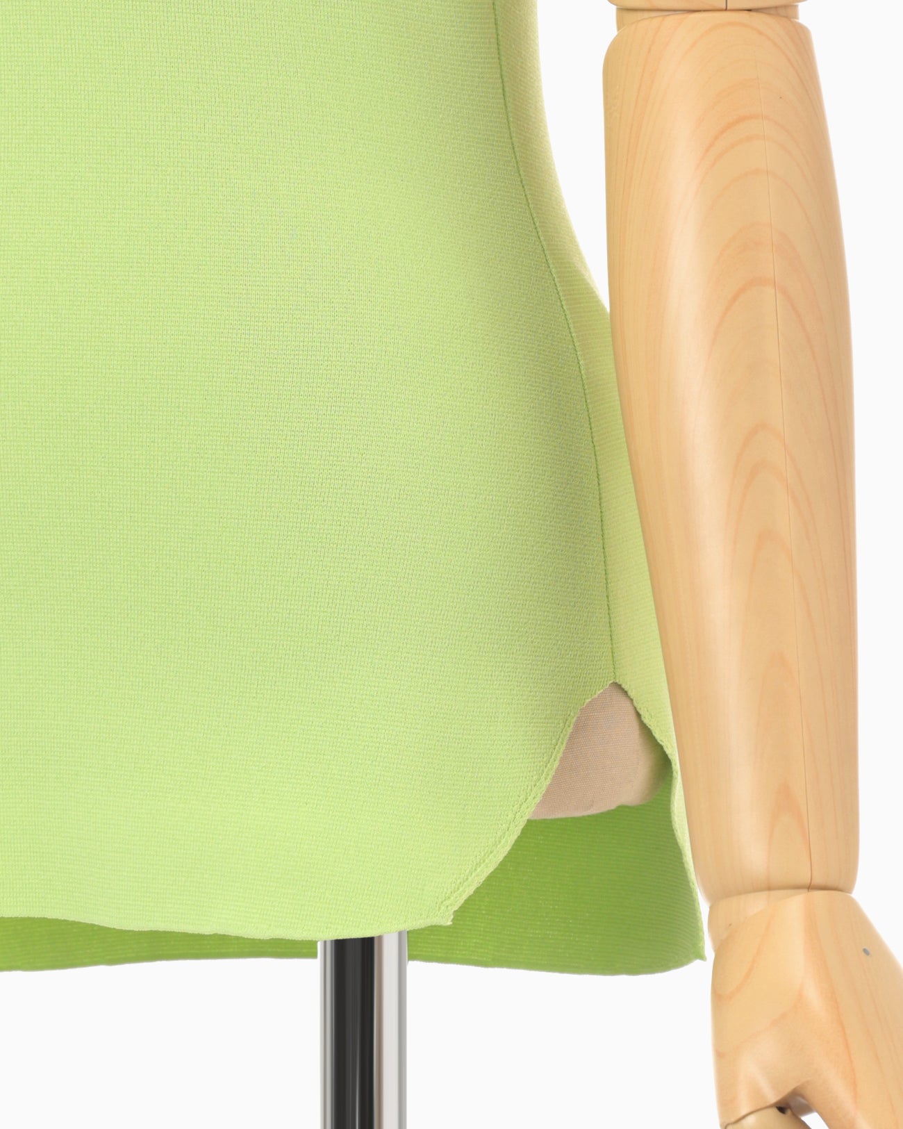 Asymmetric Neck Knitted Sleeveless Top - light green