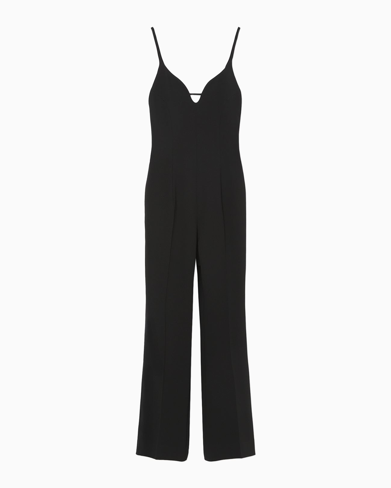 Triacetate Polyester Georgette Jumpsuits - black