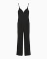 Triacetate Polyester Georgette Jumpsuits - black