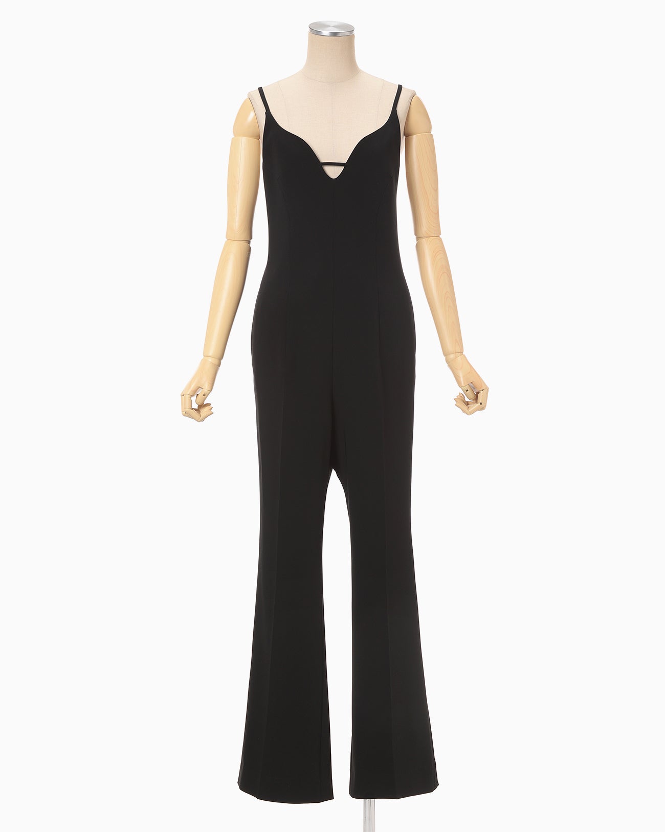 Triacetate Polyester Georgette Jumpsuits - black