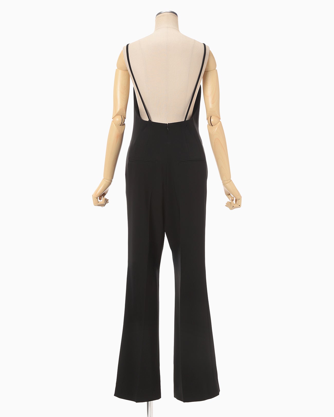 Triacetate Polyester Georgette Jumpsuits - black