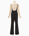 Triacetate Polyester Georgette Jumpsuits - black