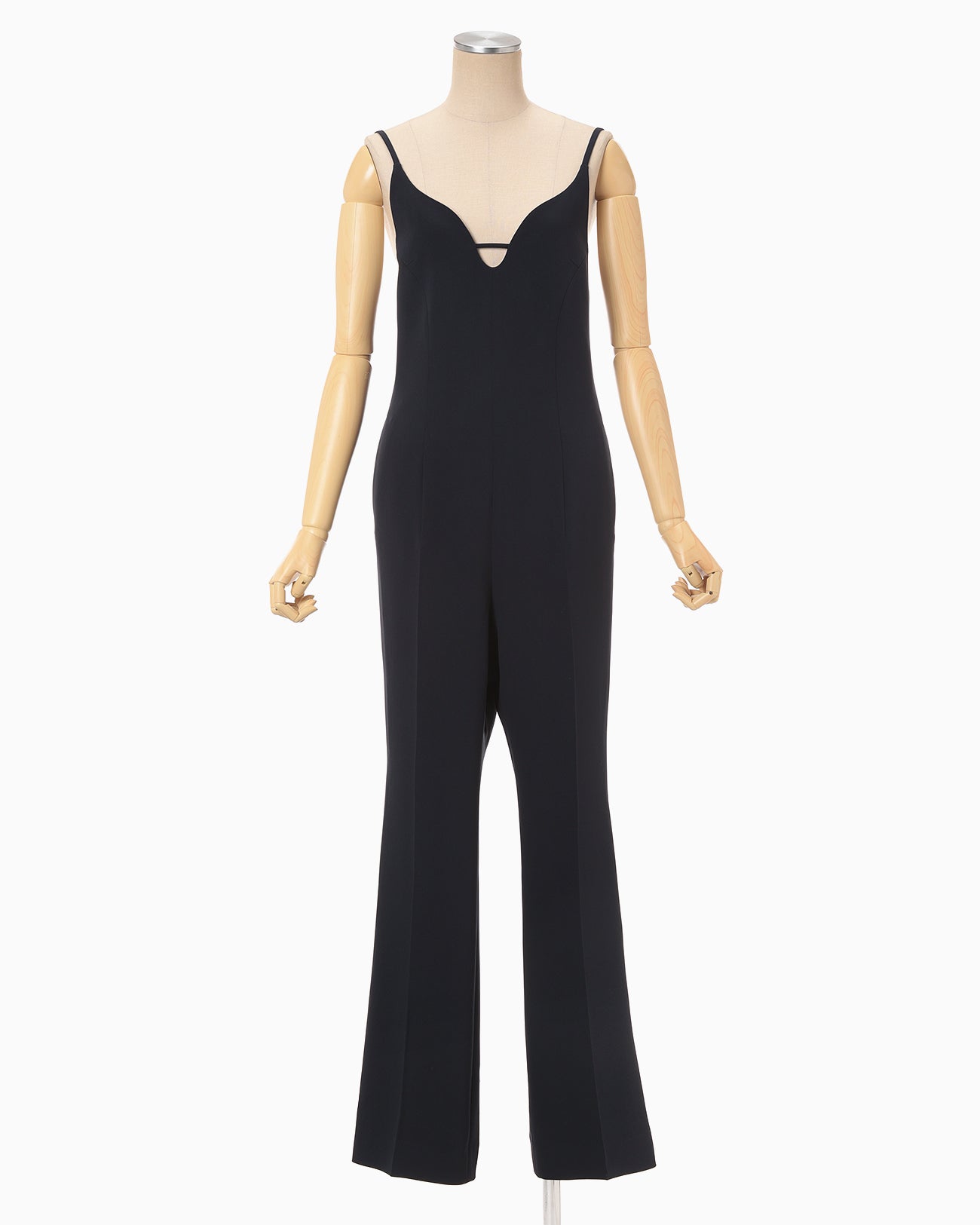 Triacetate Polyester Georgette Jumpsuits - navy