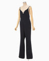 Triacetate Polyester Georgette Jumpsuits - navy