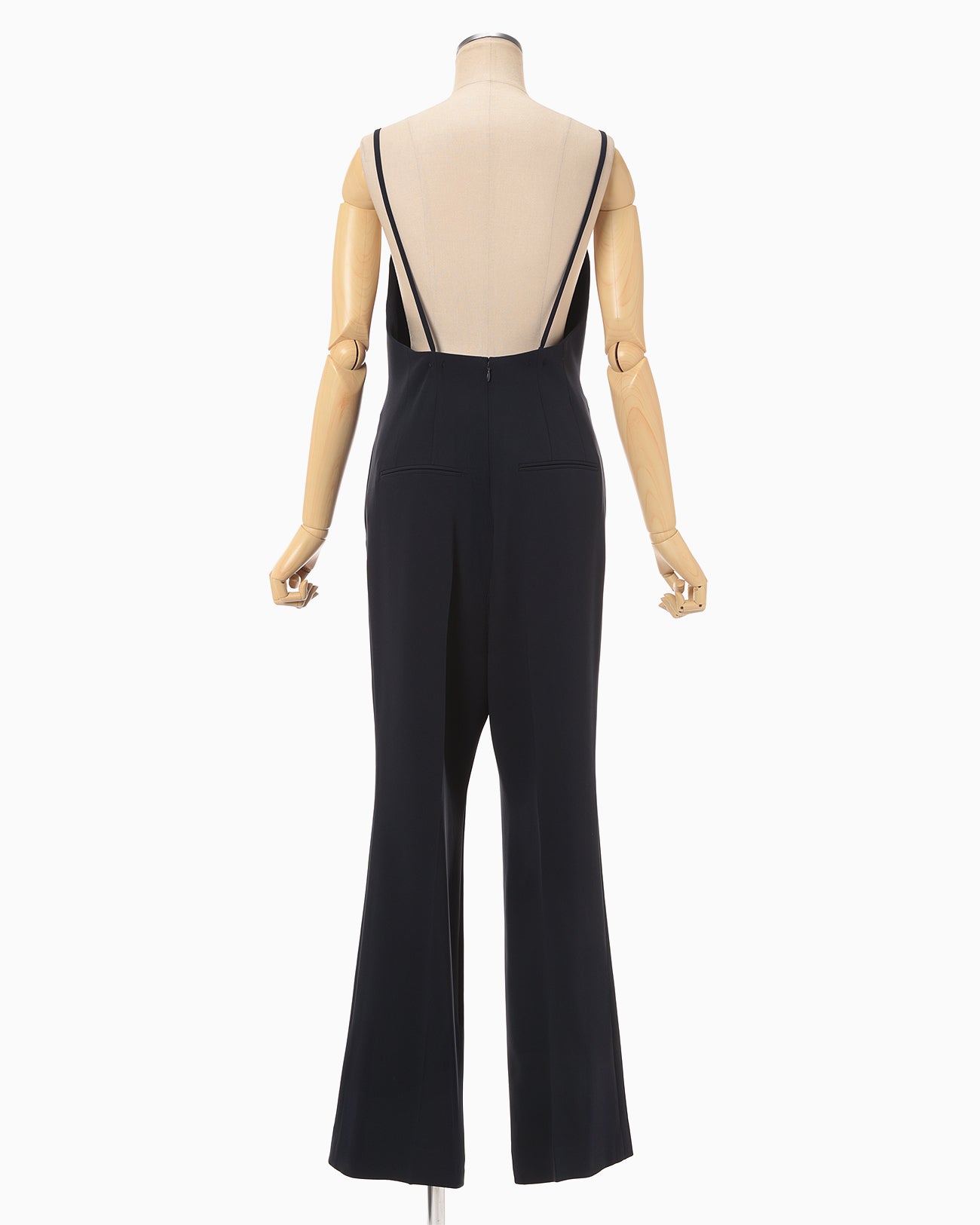 Triacetate Polyester Georgette Jumpsuits - navy