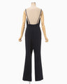 Triacetate Polyester Georgette Jumpsuits - navy
