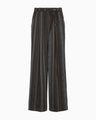 Stripe Jacquard Relaxed Trousers - black