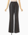 Stripe Jacquard Relaxed Trousers - black