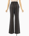 Stripe Jacquard Relaxed Trousers - black