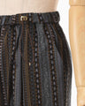 Stripe Jacquard Relaxed Trousers - black
