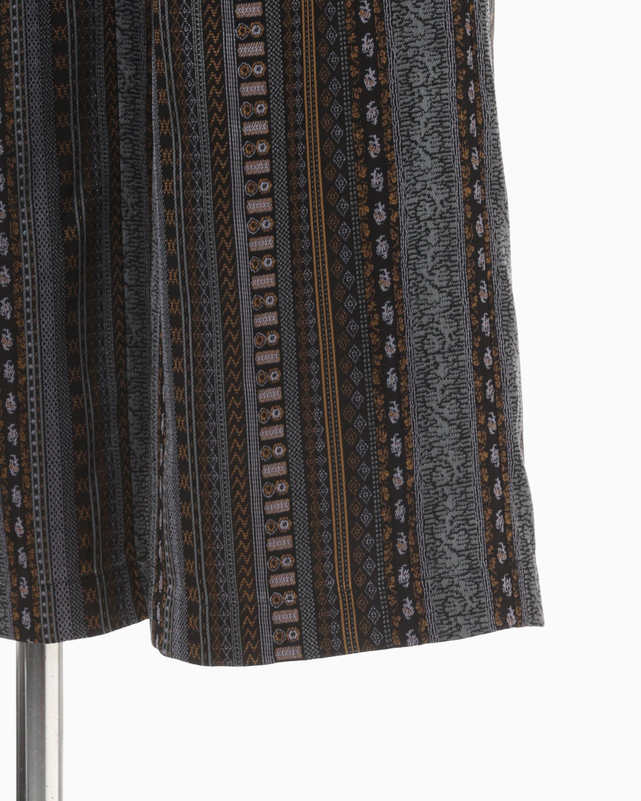 Stripe Jacquard Relaxed Trousers - black