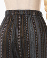 Stripe Jacquard Relaxed Trousers - black