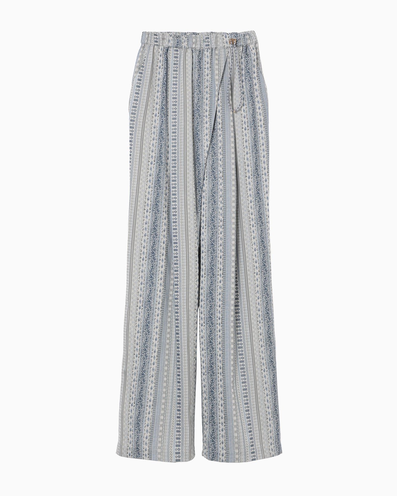 Stripe Jacquard Relaxed Trousers - blue - Mame Kurogouchi