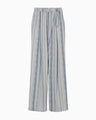 Stripe Jacquard Relaxed Trousers - blue