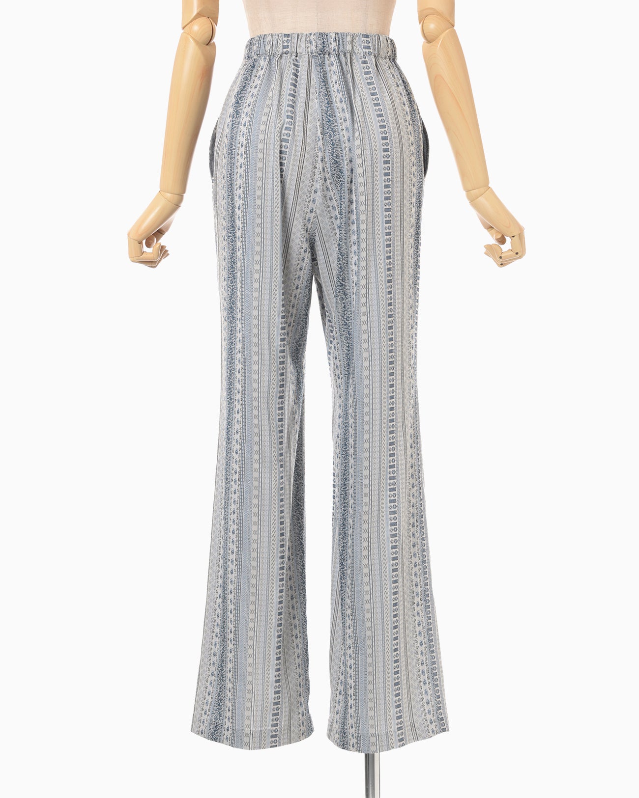 Stripe Jacquard Relaxed Trousers - blue