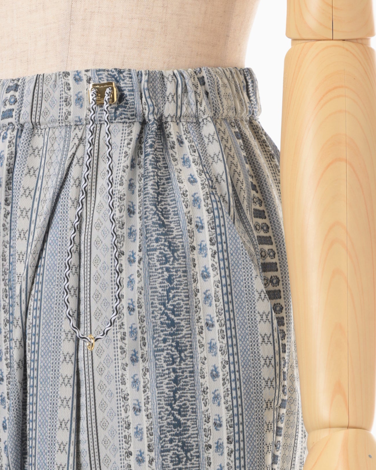 Stripe Jacquard Relaxed Trousers - blue