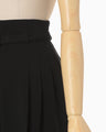 Triacetate Polyester Georgette High Waisted Trousers - black