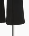 Acetate Polyester Collarless Cropped Suit Trousers - black